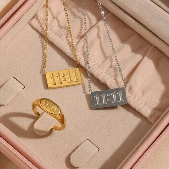 ⭐️ NEW 11:11 Spiritual Chain Necklace Silver or Gold Necklaces - Picture 5 of 10